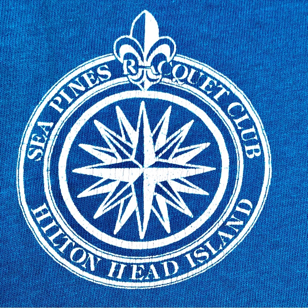 True Vintage 90s Cerulean Sea Pines Racquet Club Hilton Head T-Shirt, Size XL